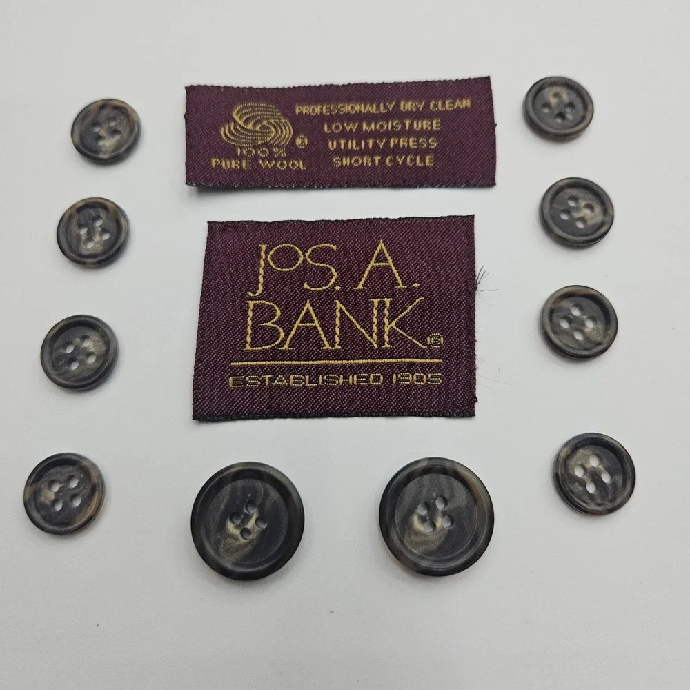 Jos A Bank Brown Swirl Suit‎ Blazer Replacement Buttons Marbled Set of 10 Sewing